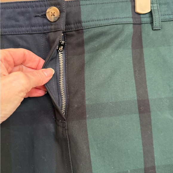 Beautiful Green and Blue Plaid Pencil Skirt with piping size large / 10/12 - Picture 2 of 12